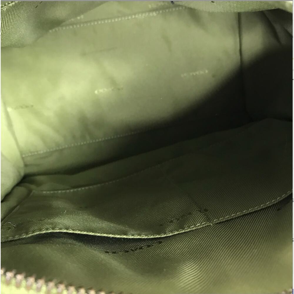 COACH Metallic Pebble Leather Mini Rhyder 33 Satchel Bag Rare Green Office Chic - Picture 11 of 12